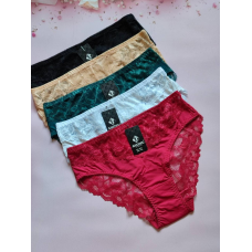 Розмір 52-54 набір жіночих кружевних трусів середньої посадки